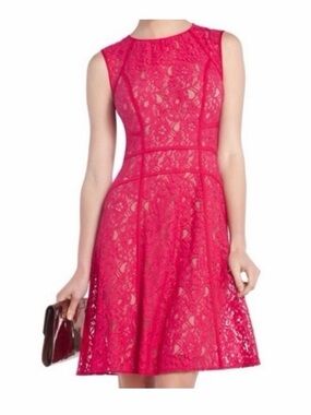 BcbgMaxAzria Khloe Pink Lace Cocktail Dress